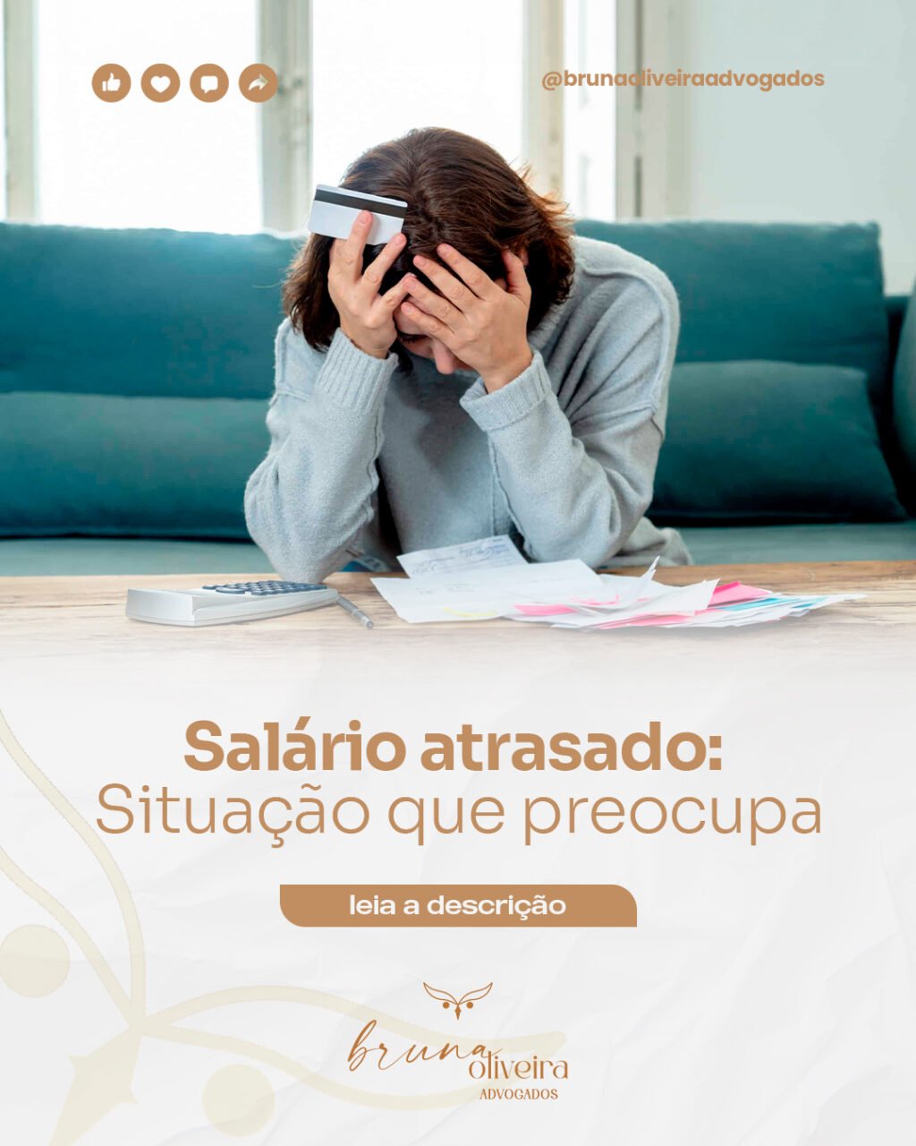 Instagram post from brunaoliveiraadvogados. This post is in position 0.