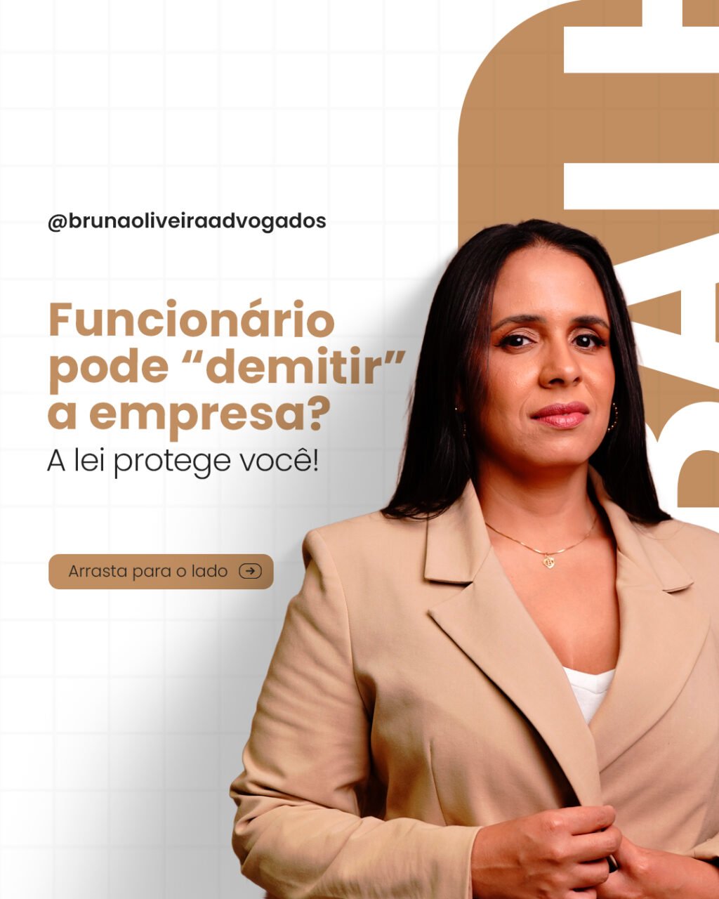 Instagram post from brunaoliveiraadvogados. This post is in position 0.